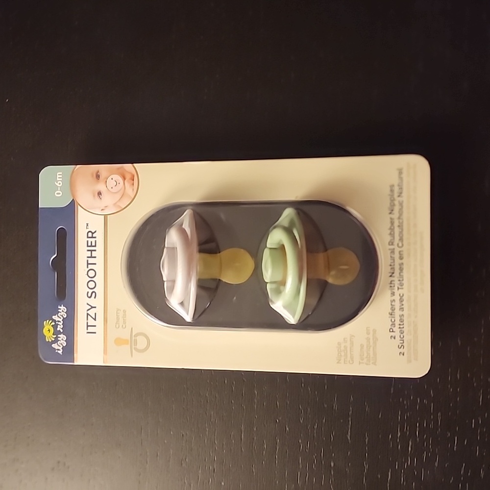 New Itzy Ritzy Soother - 2 Pack 0-6 Months Pacifers - White & Mint